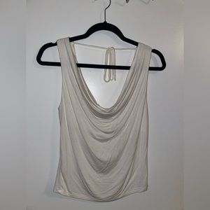 Gaze Cowl Neck White Top